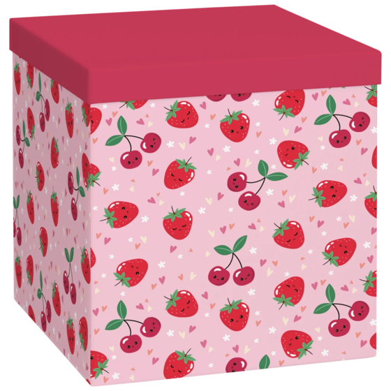 Geschenkbox „Yumi“ | 23×24×23 cm, 120 g/m², rosa