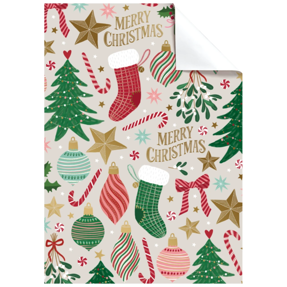 Geschenkpapier-Bogen „Charlize“ | 100×70 cm, 80 g/m², beige