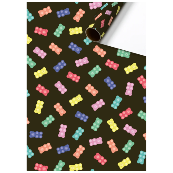 Geschenkpapier „Baia“ | 70 cm × 2 m, 80 g/m², schwarz