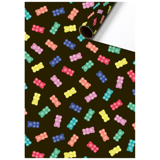 Gift Wrapping Paper “Baia” | 70 cm × 2 m, 80 gsm, black