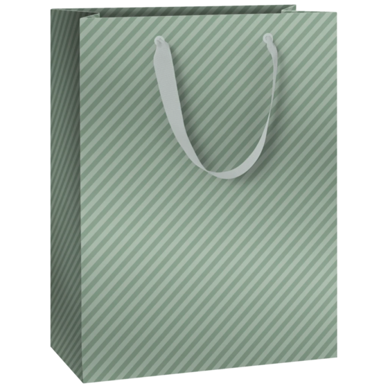 Geschenktasche „Stribe“ | 23×30×13 cm, 230 g/m², salbei