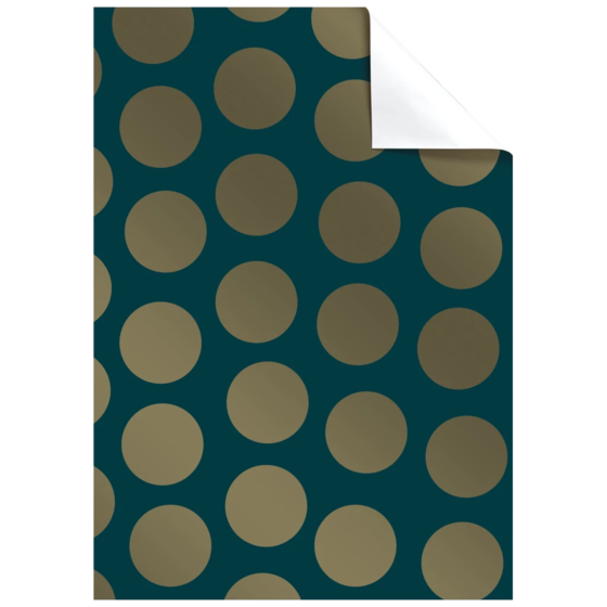 Feuille de papier cadeau « Vanda » | 50×70 cm, 80 g/m², pétrole