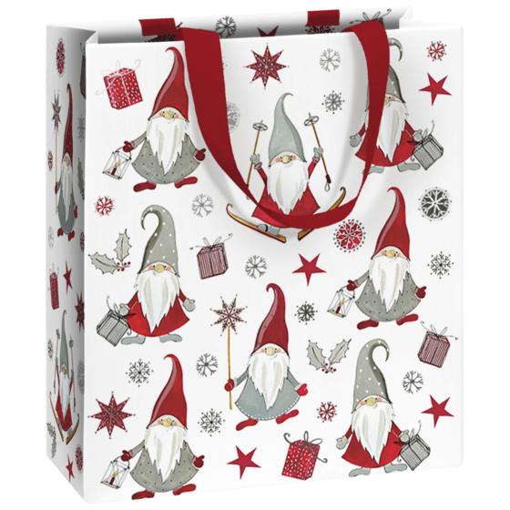 Pochette cadeau « Nisse » | 18×21×8 cm, 250 g/m², blanc