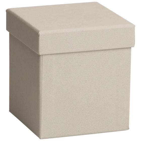 Geschenkbox One Colour | 11×11×12 cm, hellgrau