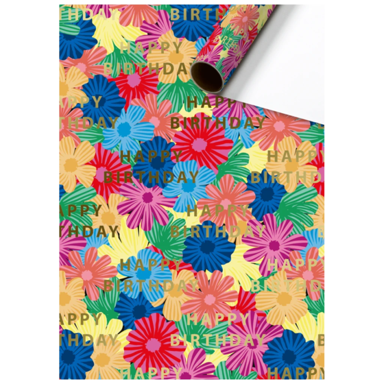 Gift Wrapping Paper “Aviv” | 70 cm × 1,5 m, 76 gsm, variegated