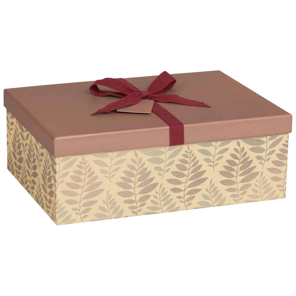 Geschenkbox „Solea“ | 24×12×33 cm, ziegelrot/hellbraun