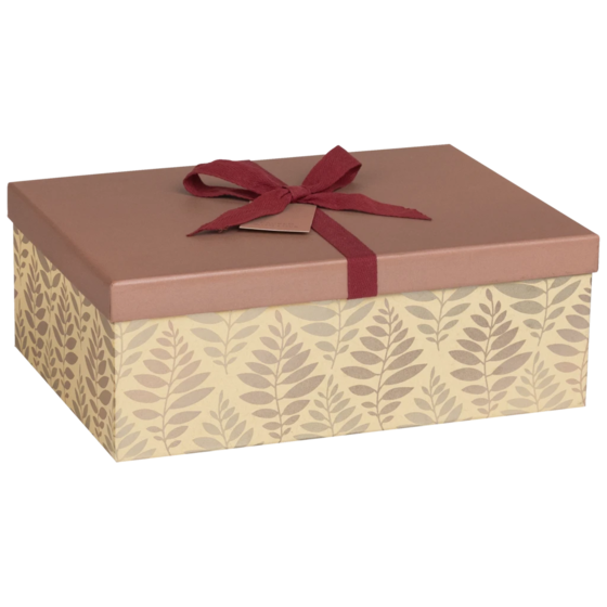 Geschenkbox „Solea“ | 24×12×33 cm, ziegelrot/hellbraun