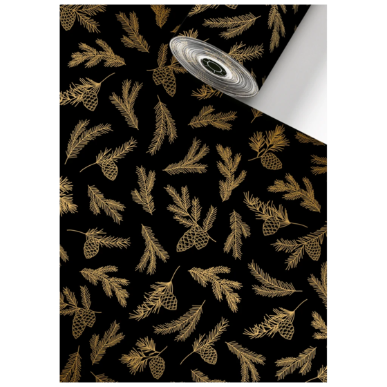 Geschenkpapier Sécaré-Rolle „Mariola“ | 30 cm × 100 m, 76 g/m², schwarz