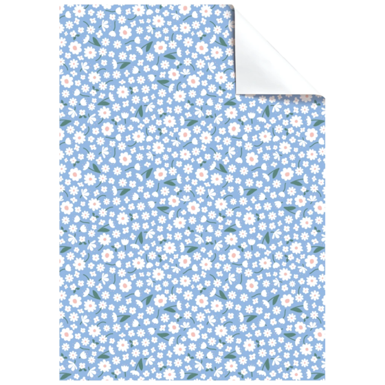 Papier cadeau « Samia » | 100×70 cm, 80 g/m², bleu clair