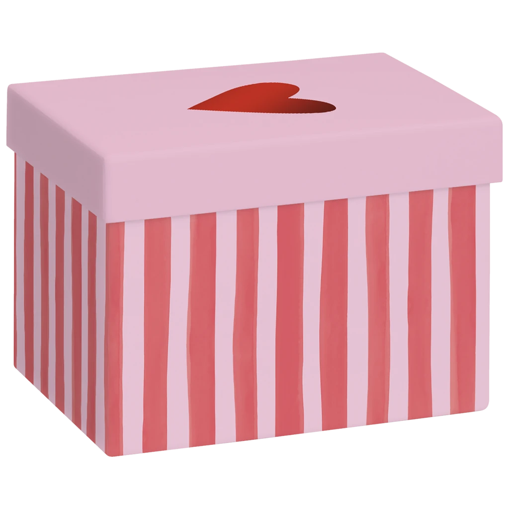 Geschenkbox „Amaia“ | 12×12×16,5 cm, 120 g/m², rosa/rot