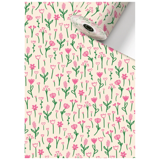 Geschenkpapier Sécaré-Rolle „Primavera“ | 50 cm × 150 m, 80 g/m², beige