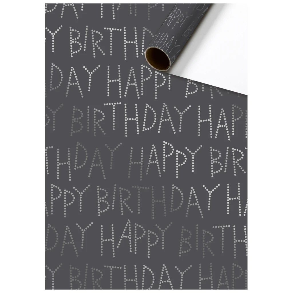 Papier cadeau « Karim » | 70 cm × 1,5 m, 76 g/m², anthracite