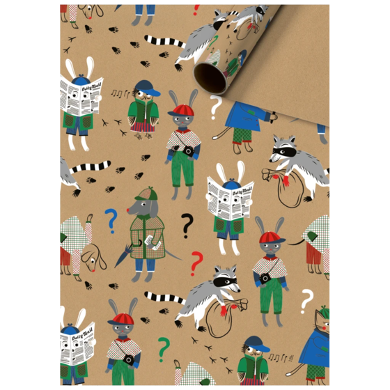 Geschenkpapier „Watson“ | 70 cm × 2 m, 80 g/m², braun