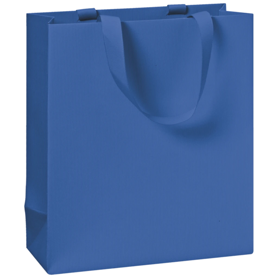 Pochette cadeau One Colour | 18×21×8 cm, 250 g/m², bleu