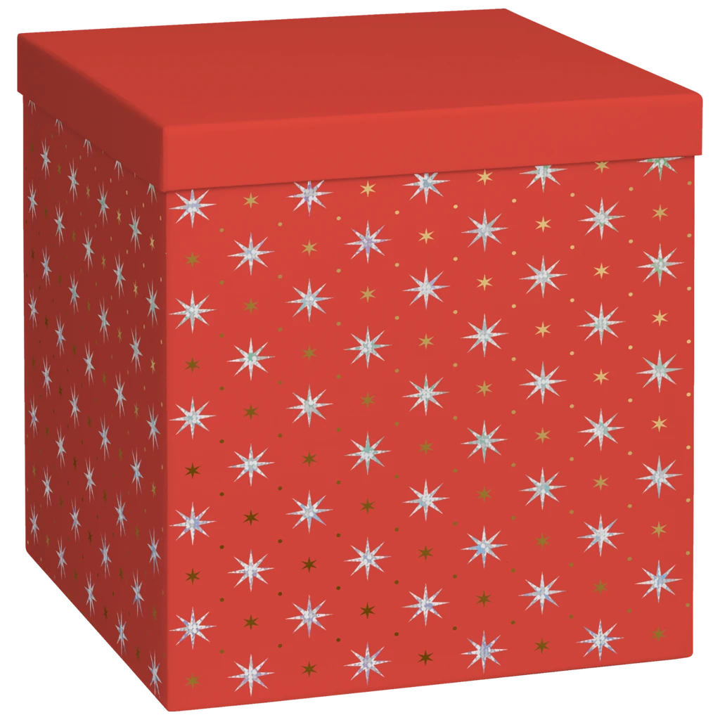 Geschenkbox „Zidonia“ | 23×24×23 cm, 120 g/m², rot