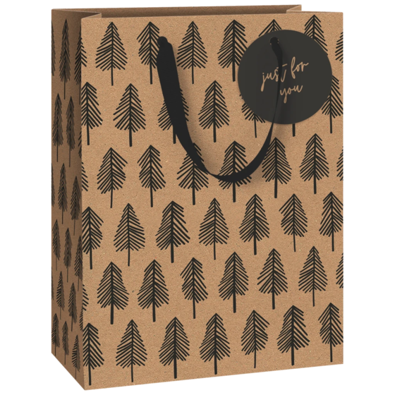 Geschenktasche „Weren schwarz“ | 23×30×13 cm, 230 g/m², schwarz