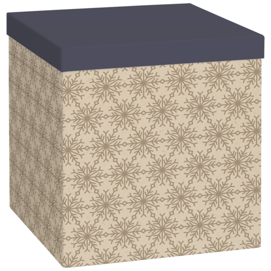 Boîtes cadeaux « Isobel » | 23×24×23 cm, 160 g/m², bleu foncé/marron clair