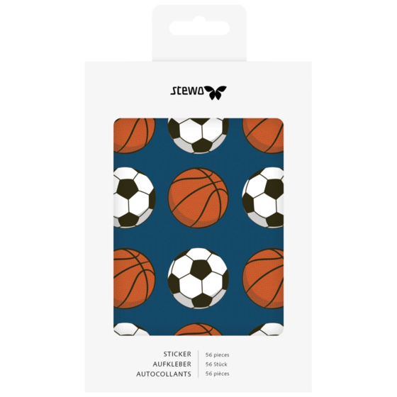 Aufkleber Bogen „Jordan“ | 110×150 mm, blau, 4 Blatt
