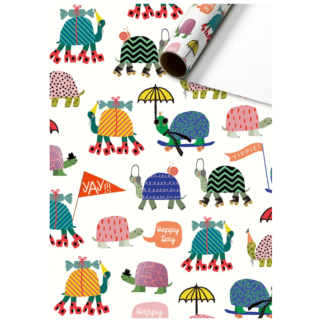 Geschenkpapier „Tartino“ | 70 cm × 2 m, 80 g/m², weiß/mehrfarbig