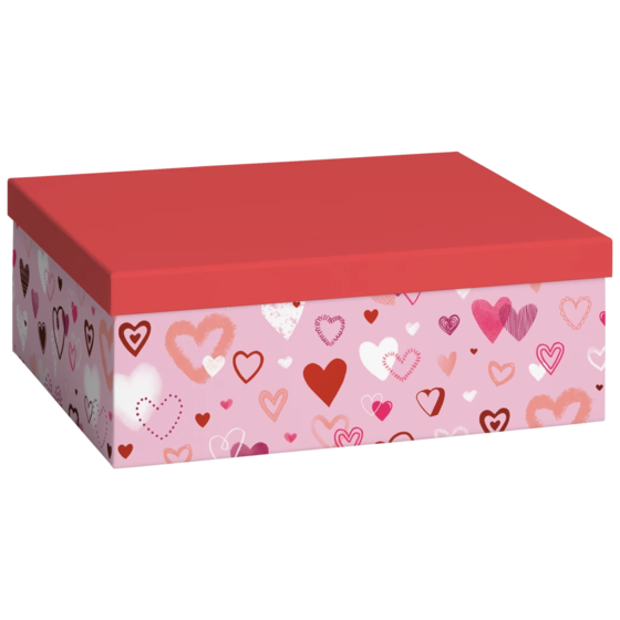 Gift Box “Amaia” | 24×12×33 cm, 120 gsm, rose/red