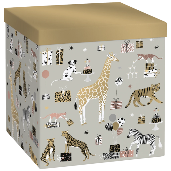 Geschenkbox „Valentino“ | 23×24×23 cm, 120 g/m², grau