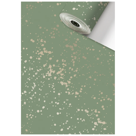 Geschenkpapier Sécaré-Rolle „Sprenkel“ | 50 cm × 100 m, 76 g/m², salbei