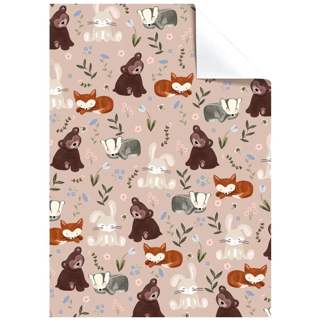 Geschenkpapier-Bogen „Momo“ | 50×70 cm, 70 g/m², altrosa