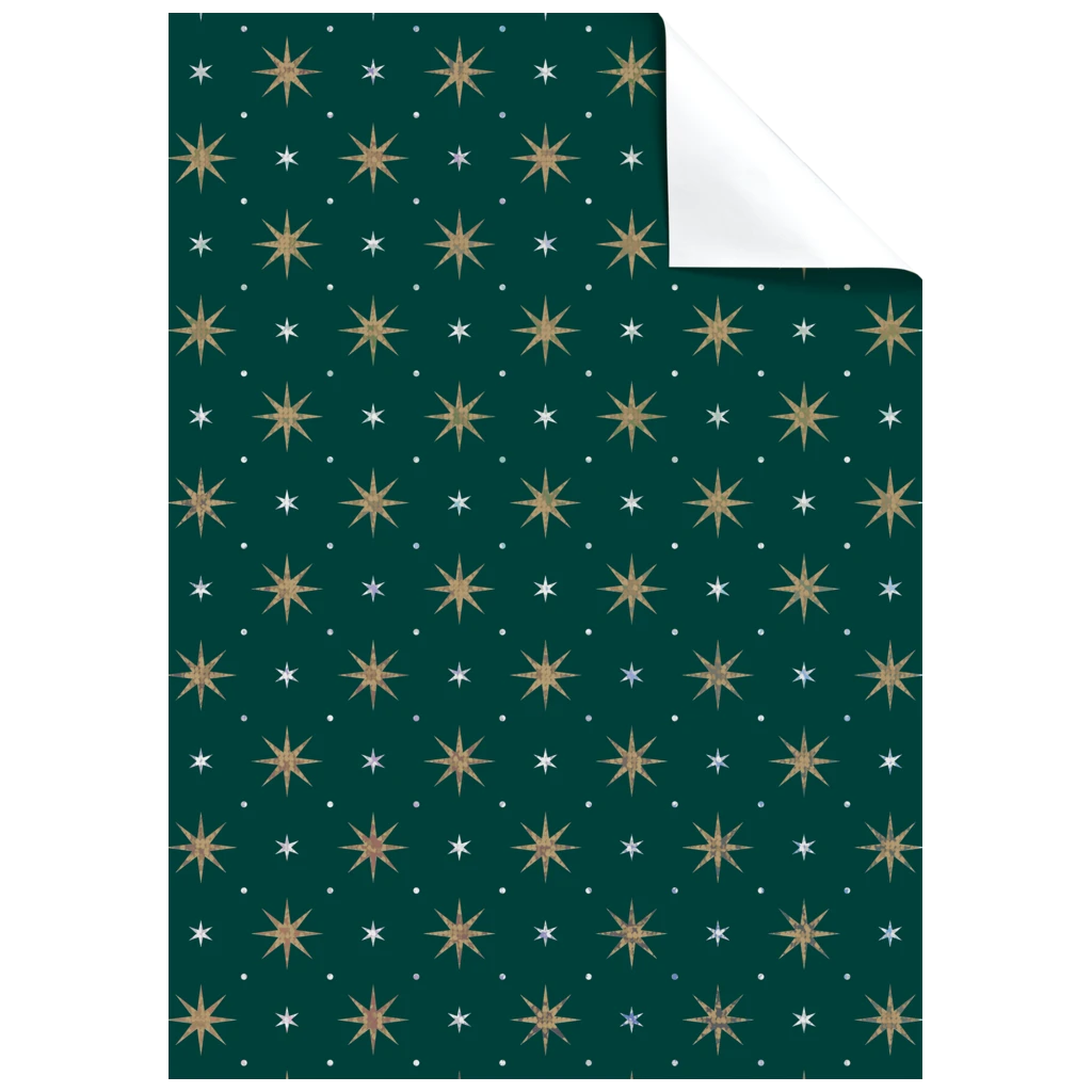 Geschenkpapier-Bogen „Zidonia“ | 50×70 cm, 76 g/m², grün