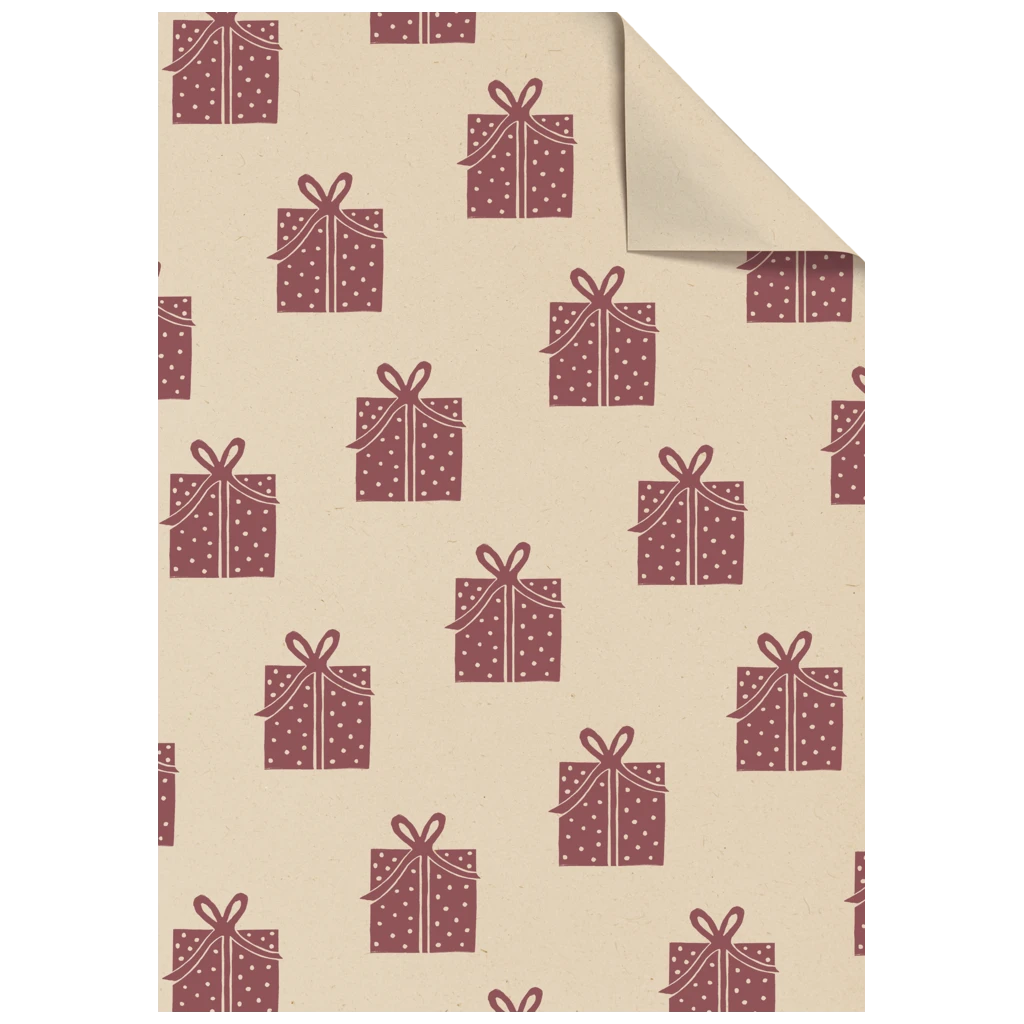 Geschenkpapier-Bogen „Leano“ | 50×70 cm, 70 g/m², hellbraun