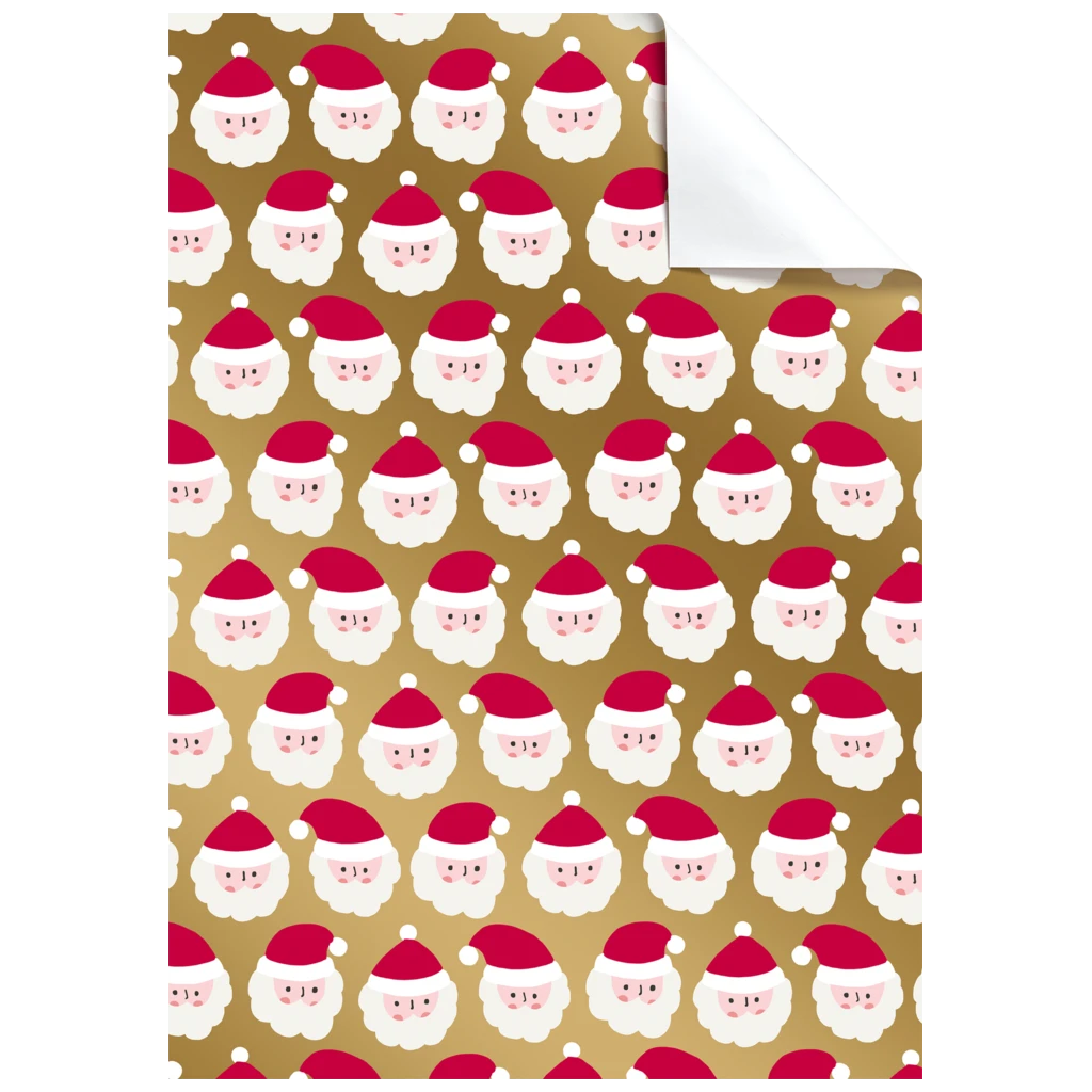 Geschenkpapier-Bogen „Claus“ | 50×70 cm, 76 g/m², gold