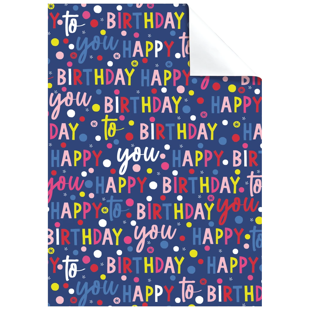 Geschenkpapier-Bogen „Benoni“ | 50×70 cm, 80 g/m², dunkelblau