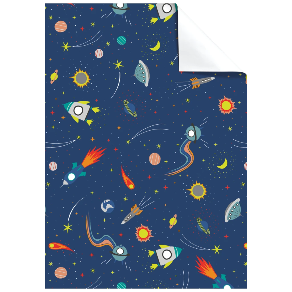 Geschenkpapier-Bogen „Cornelius“ | 50×70 cm, 80 g/m², dunkelblau