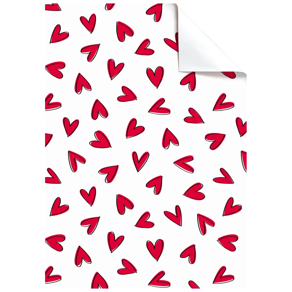 Geschenkpapier-Bogen „Riley“ | 100×70 cm, 80 g/m², weiß