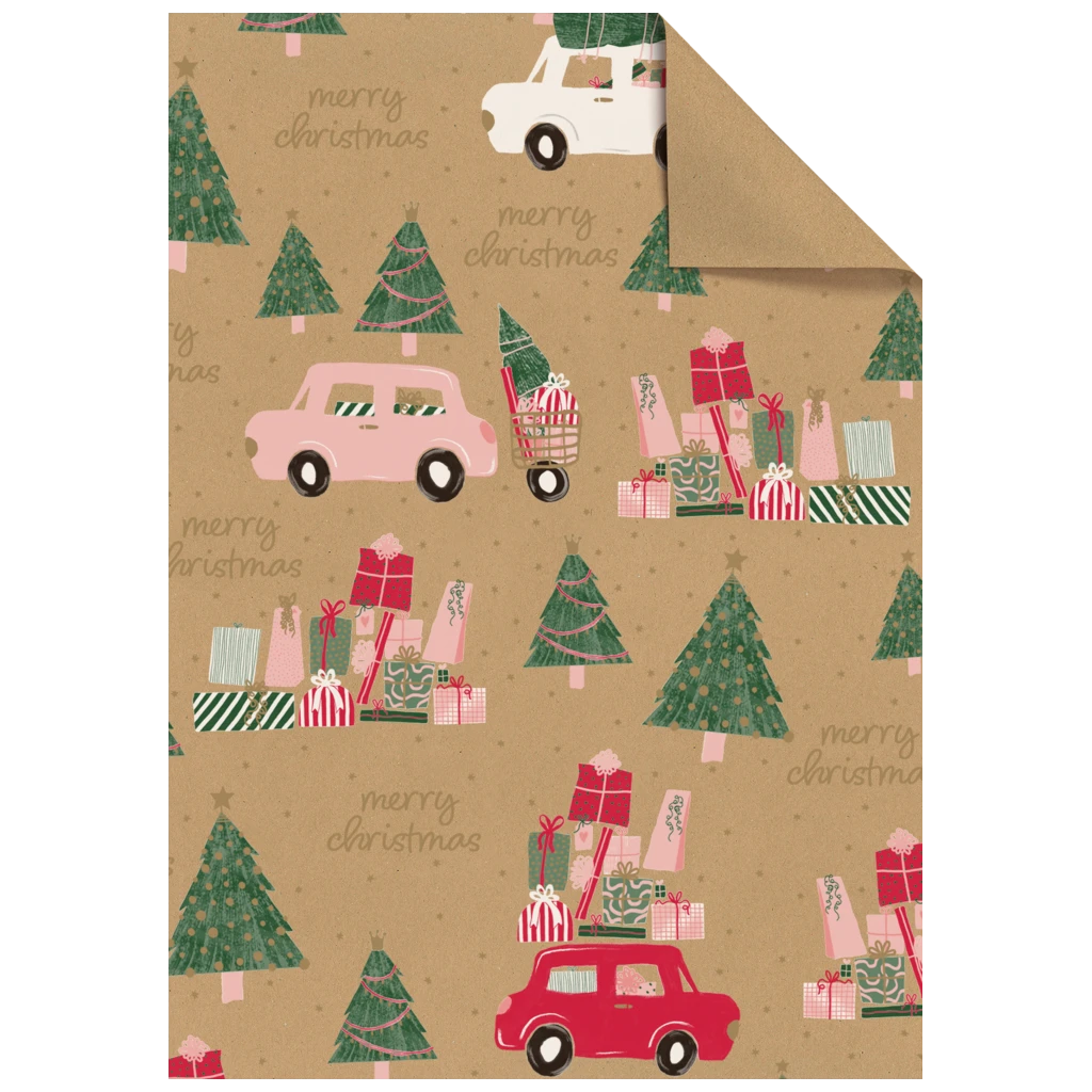 Geschenkpapier-Bogen „Anette“ | 100×70 cm, 70 g/m², braun