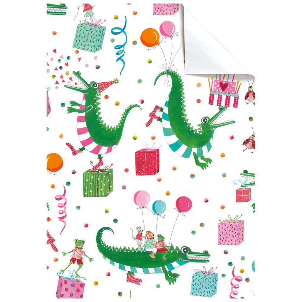 Geschenkpapier-Bogen „Nepomuk“ | 100×70 cm, 80 g/m², weiß