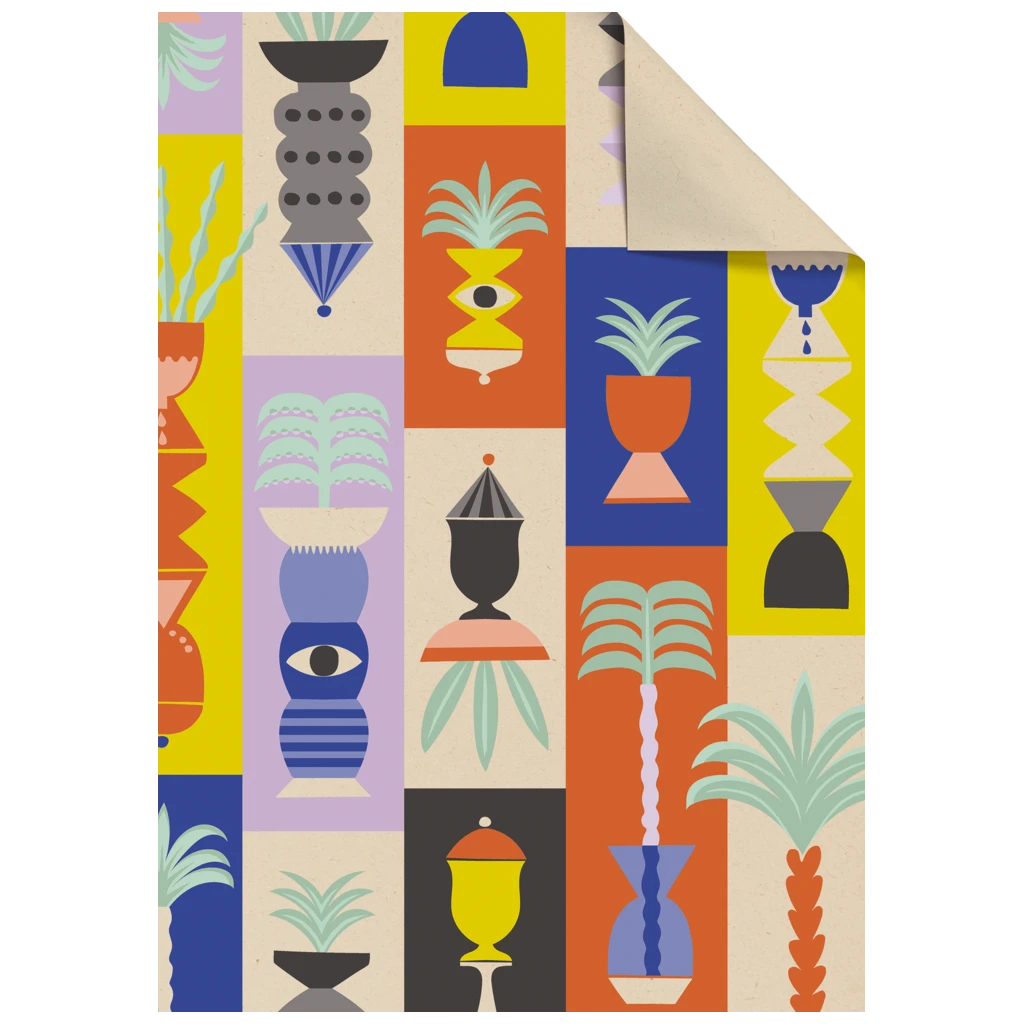 Geschenkpapier-Bogen „Shani“ | 100×70 cm, 70 g/m², mehrfarbig