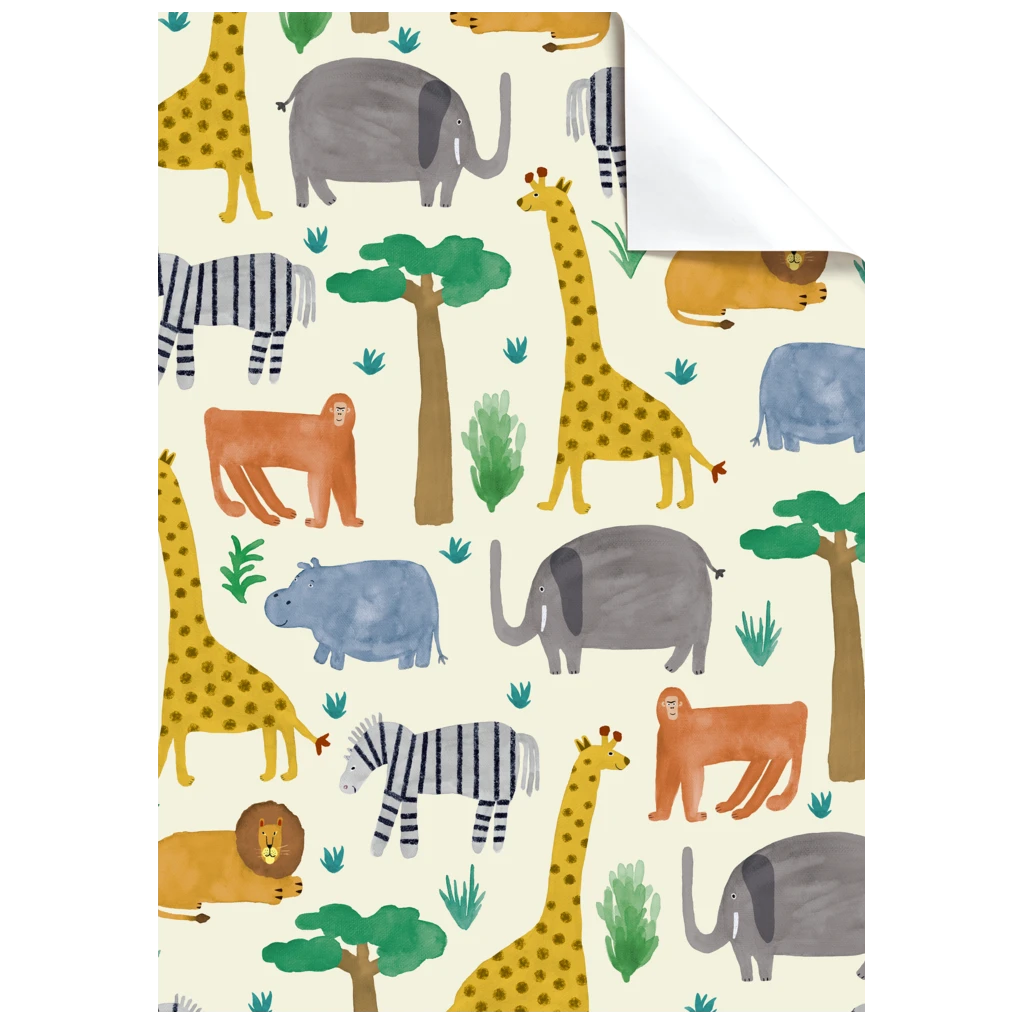 Gift Wrapping Paper Sheet “Timba” | 100×70 cm, 80 gsm, beige