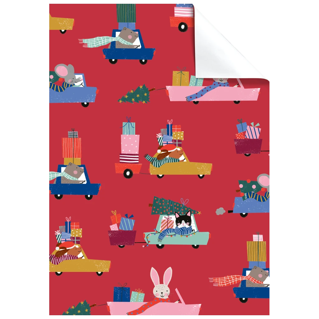 Geschenkpapier-Bogen | 100×70 cm, 80 g/m², rot