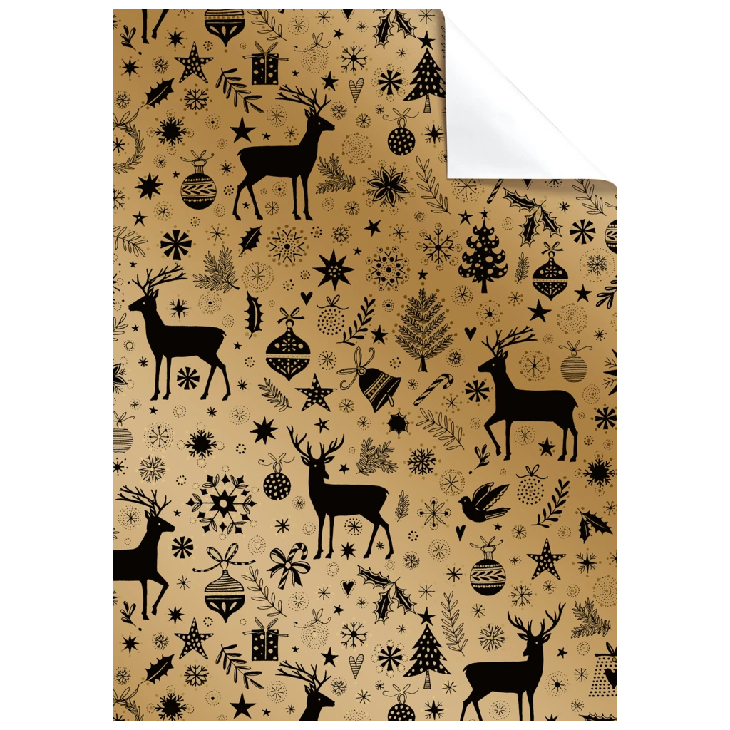 Geschenkpapier-Bogen | 100×70 cm, 76 g/m², gold
