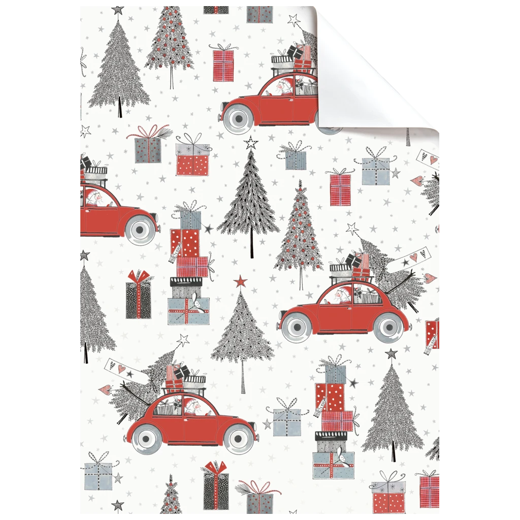 Geschenkpapier-Bogen „Xander“ | 100×70 cm, 80 g/m², weiß