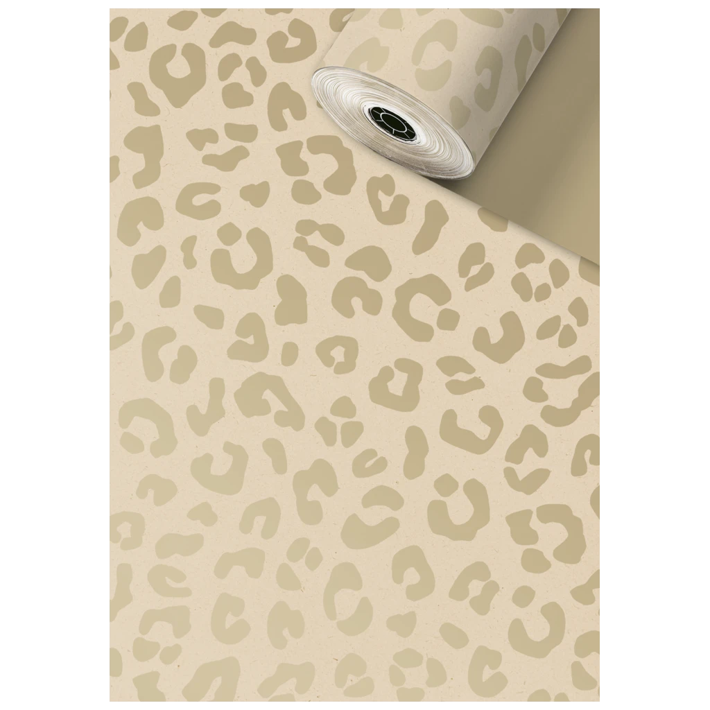 Geschenkpapier „Beda“ | 50 cm × 150 m, 80 g/m², hellbraun/gold