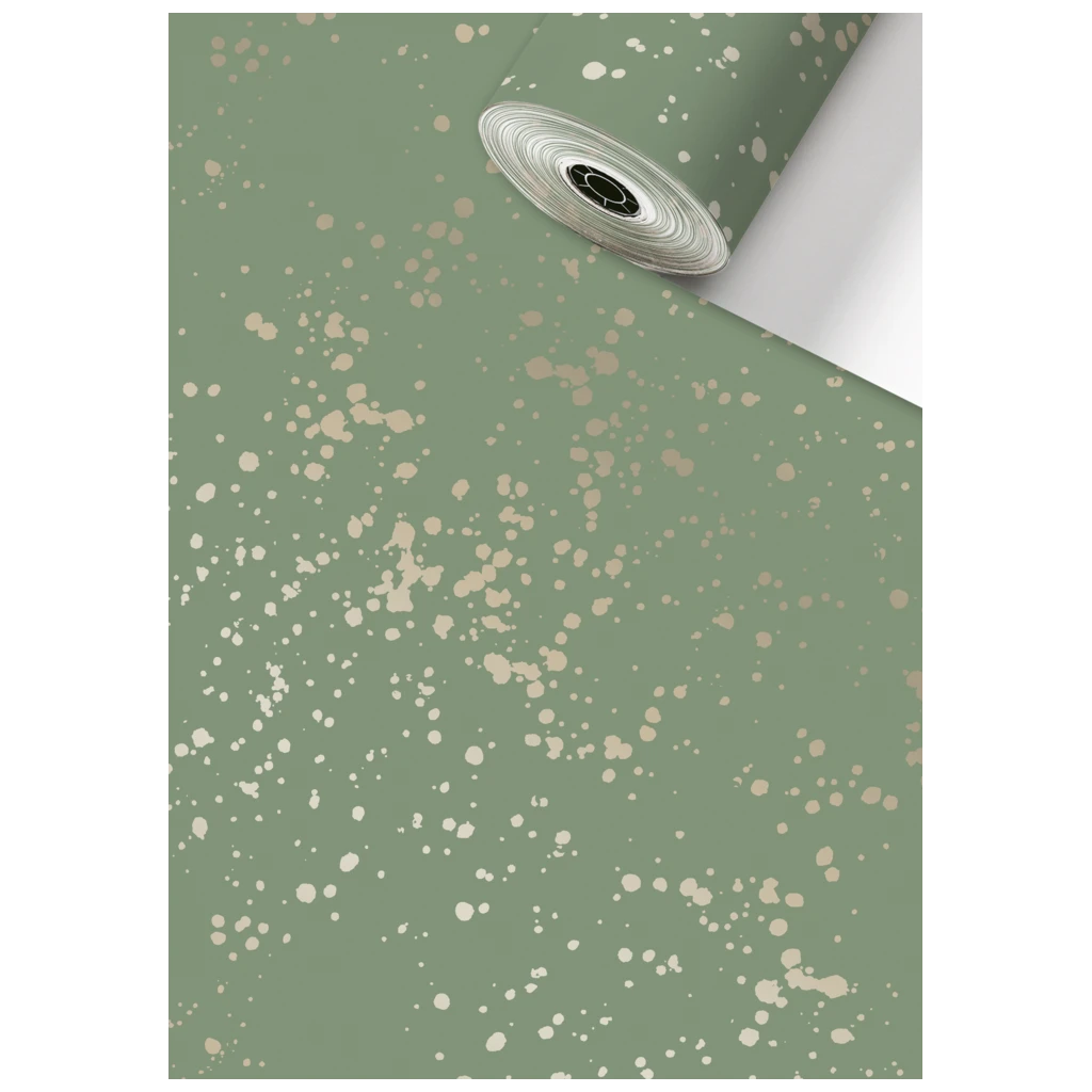 Geschenkpapier Sécaré-Rolle „Sprenkel“ | 50 cm × 100 m, 76 g/m², salbei