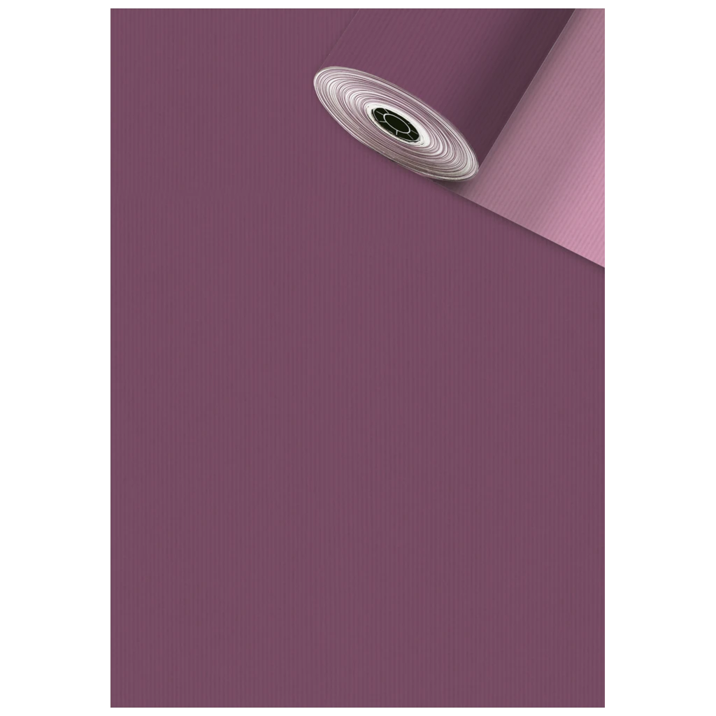 Geschenkpapier „Uni Duplo“ | 50 cm × 250 m, 70 g/m², rosa/aubergine