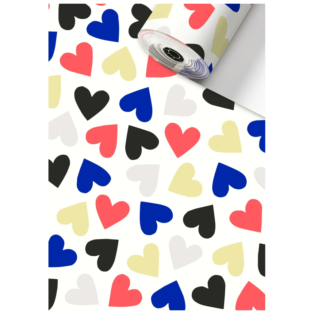 Geschenkpapier „Velia“ | 70 cm × 100 m, 76 g/m², weiß/mehrfarbig