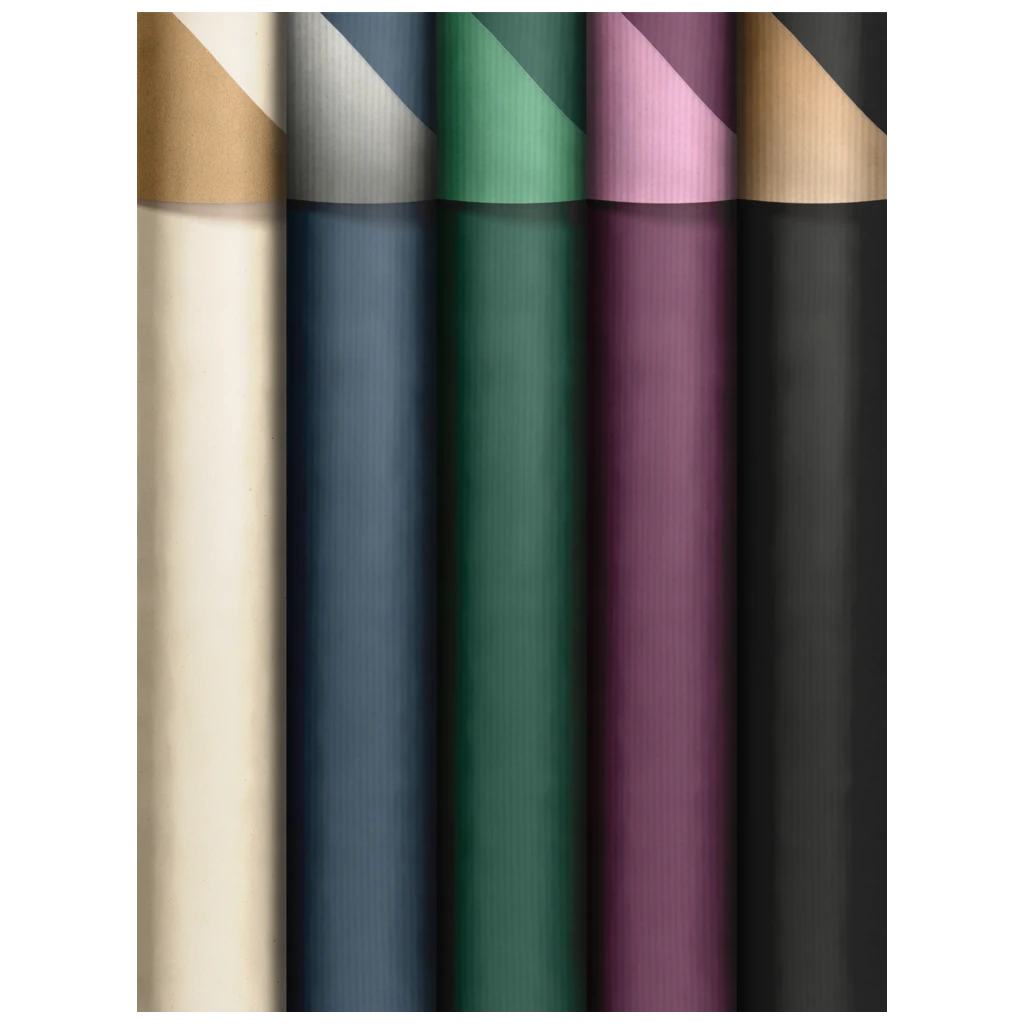 Geschenkpapier „Uni Double“ | 70 cm × 1,5 m, sortiert