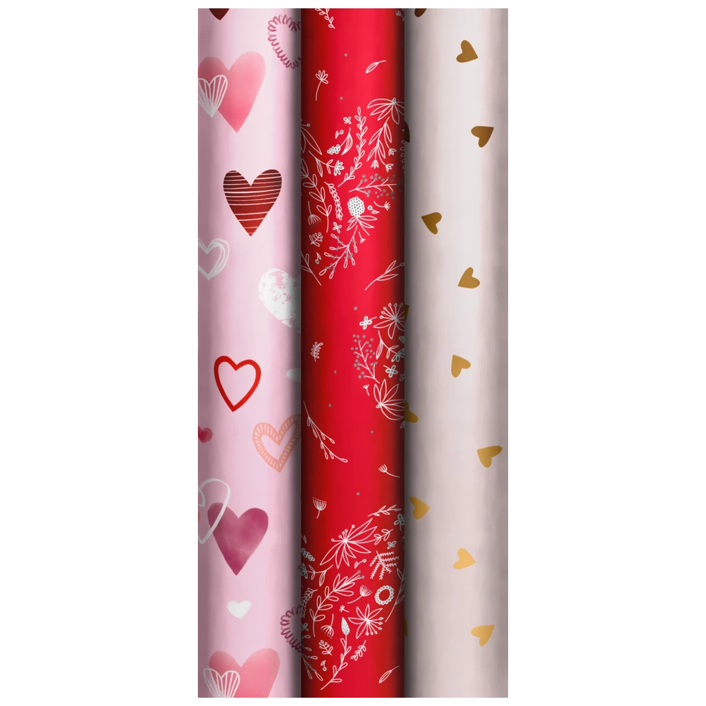 Geschenkpapier „Spread the Love“ | 70 cm × 1,5 m, 76 g/m², sortiert