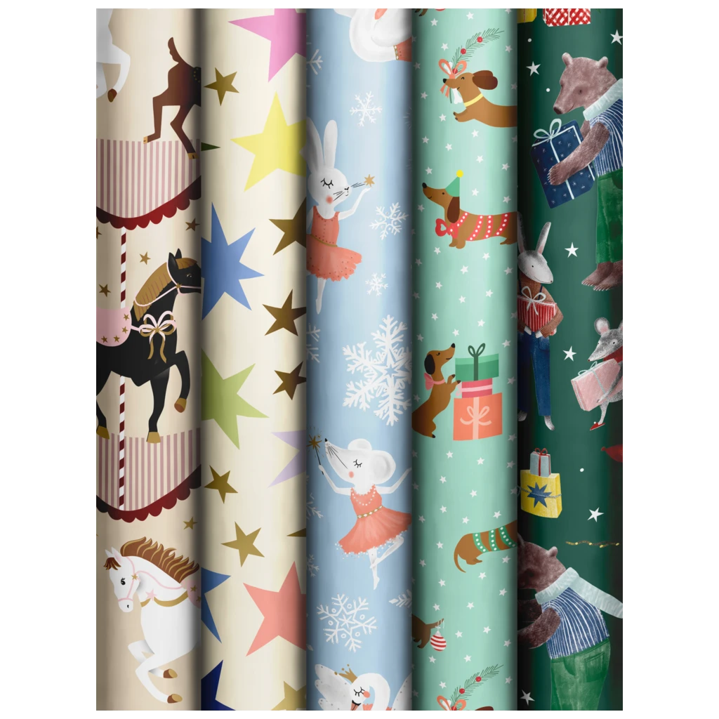 Geschenkpapier „Xmas Carousel“ | sortiert