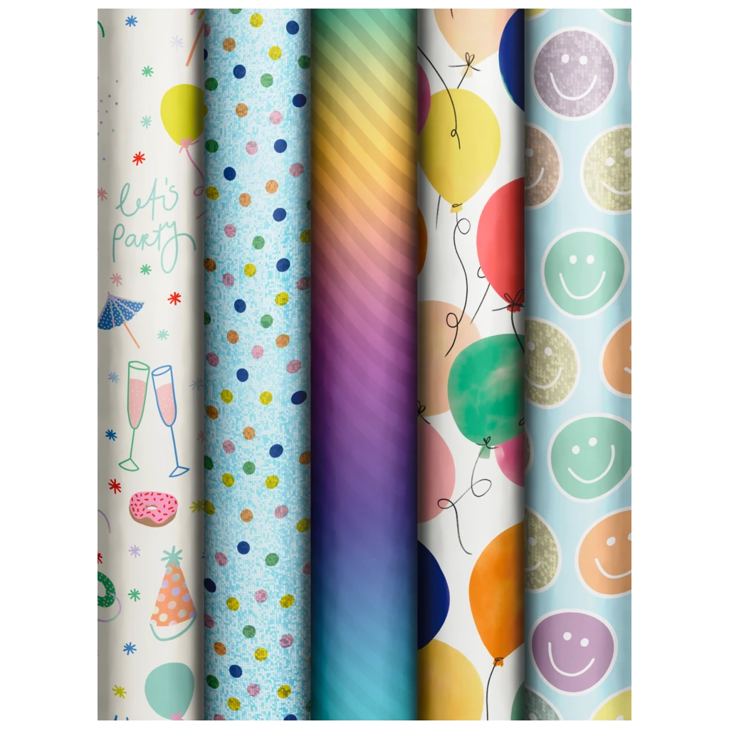 Geschenkpapier „Lets's Party“ | sortiert