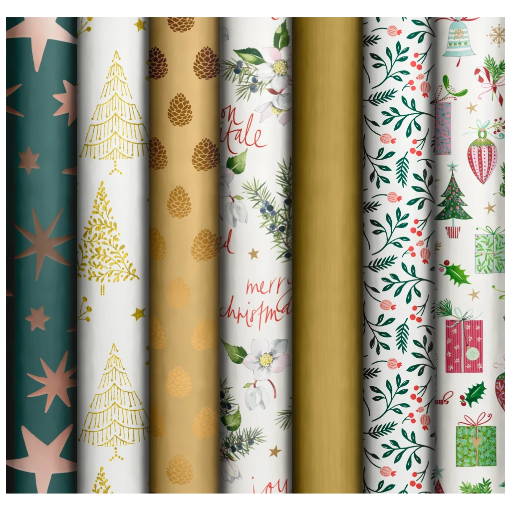 Geschenkpapier „Basic Christmas Traditional“ | 70 cm × 2 m, sortiert