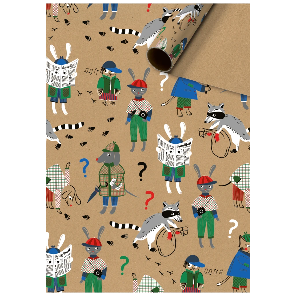 Geschenkpapier „Watson“ | 70 cm × 2 m, 80 g/m², braun